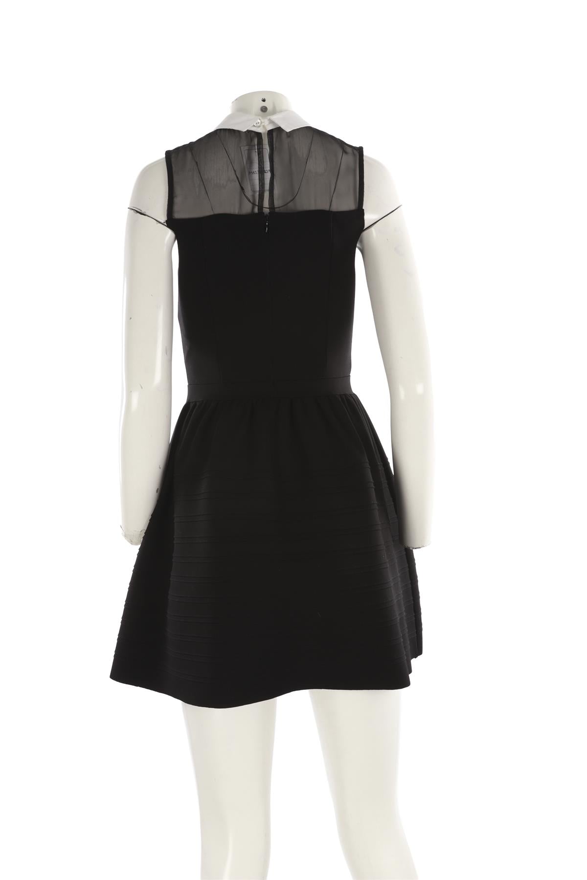 MAJE BLACK SCUBA MINI DRESS UK 8