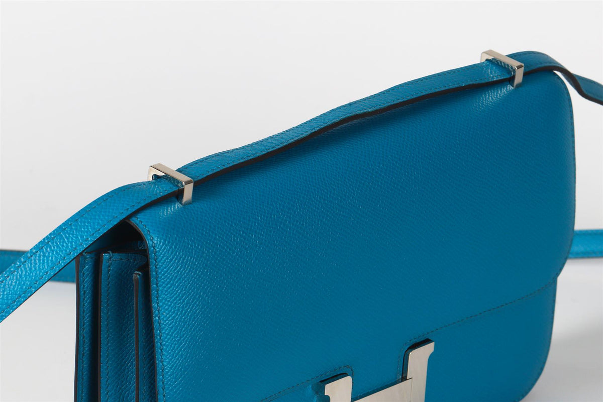 HERMÈS BLUE 2014 CONSTANCE ELAN EPSOM LEATHER SHOULDER BAG
