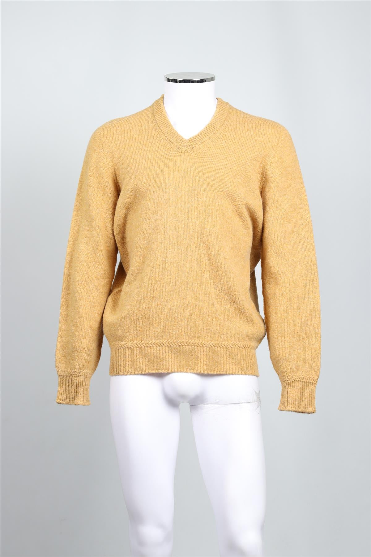 LEMAIRE YELLOW MEN'S WOOL SWEATER SMALL