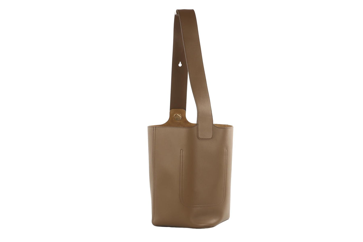LOEWE BROWN PEBBLE MEDIUM LEATHER SHOULDER BAG
