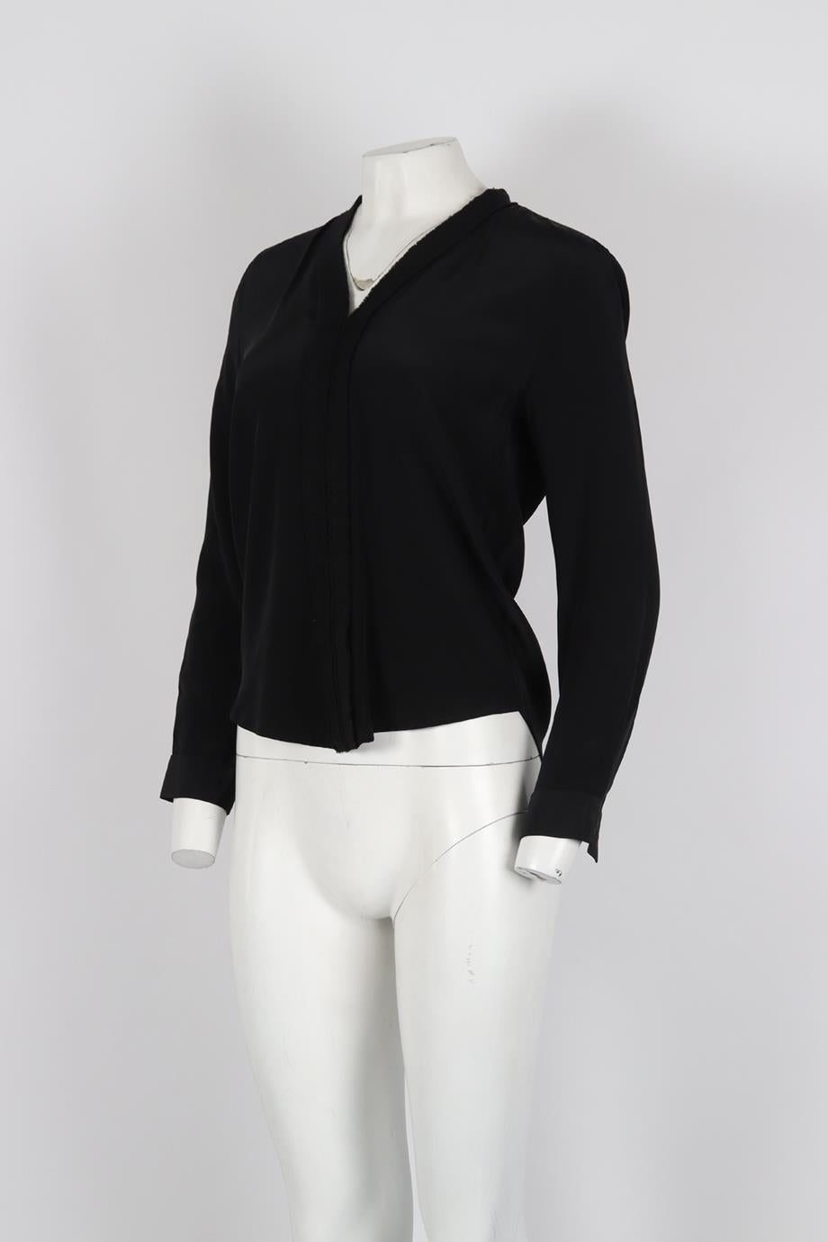 SANDRO WOOL AND SILK BLEND TOP SMALL