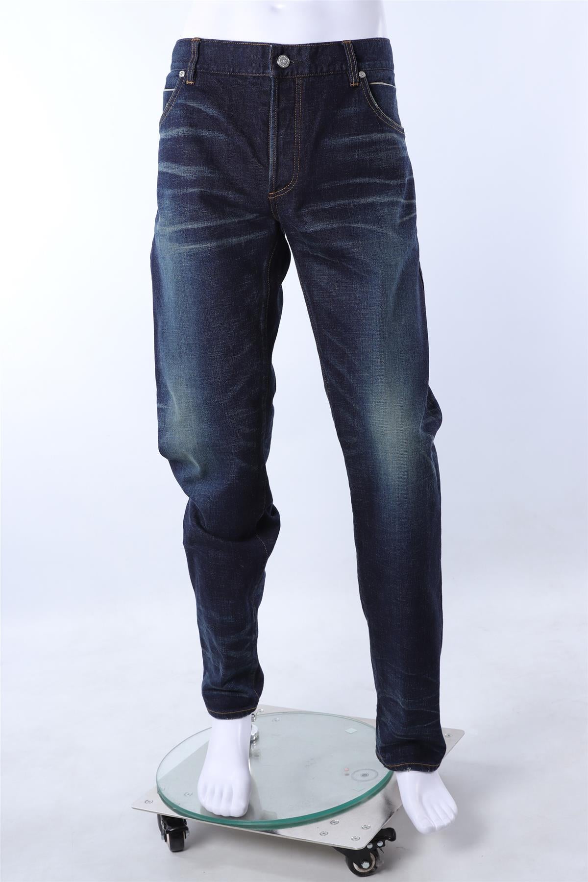 BALMAIN BLUE MEN'S TAPERED JEANS UK/US W36