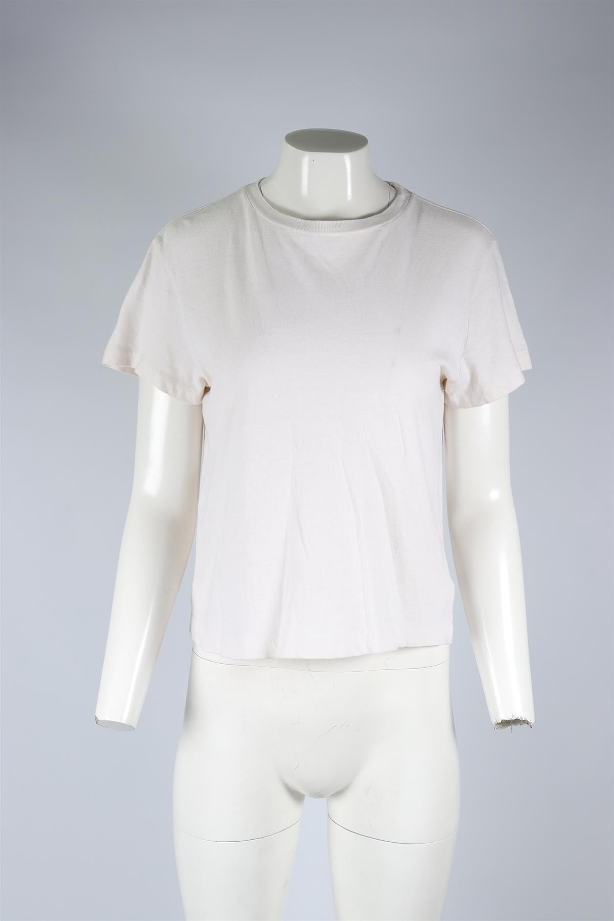 RE/DONE WHITE COTTON T-SHIRT MEDIUM