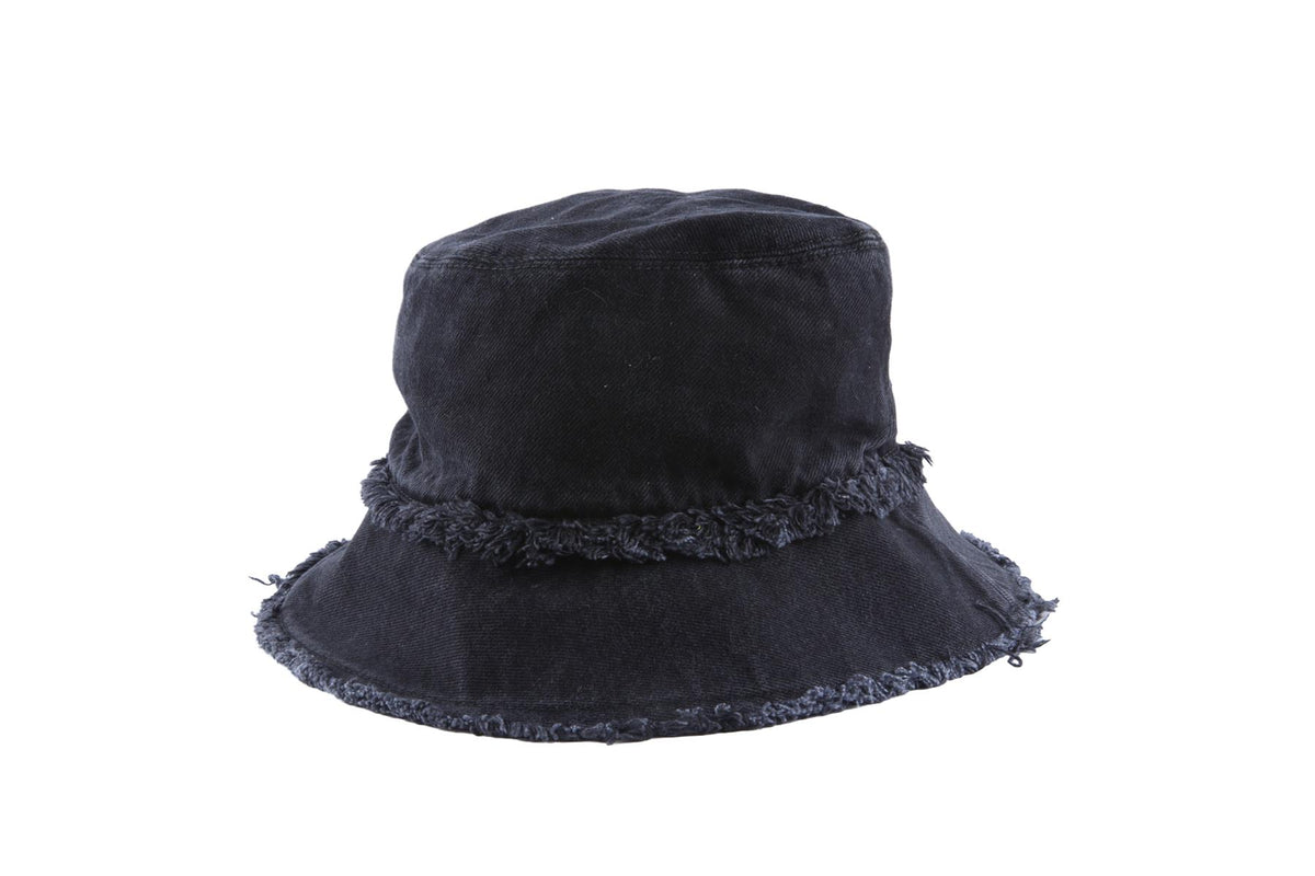 Black Denim Bucket Hat