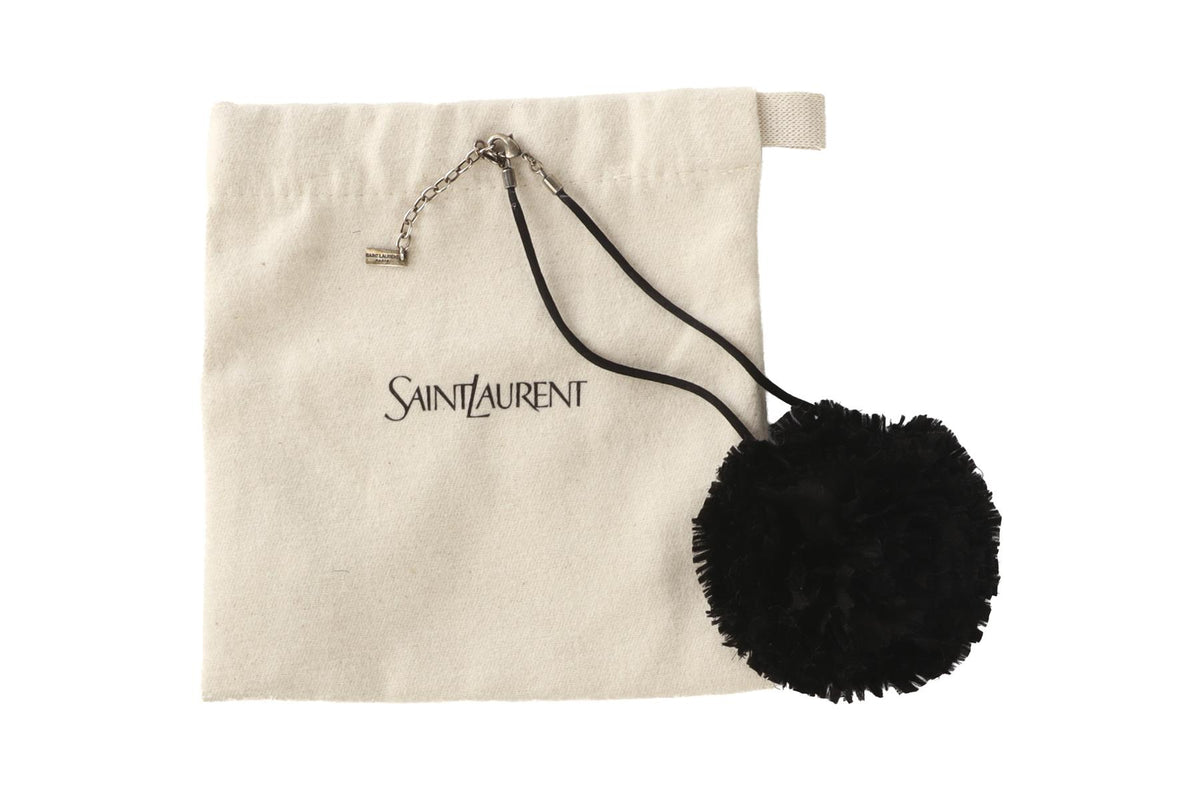 SAINT LAURENT BLACK SATIN CHOKER