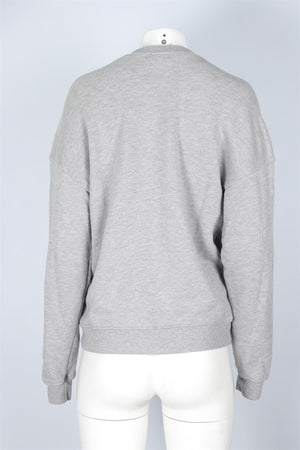 ETERNE GREY COTTON SWEATSHIRT XSMALL