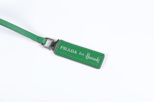 PRADA GREEN RAFFIA TOTE BAG