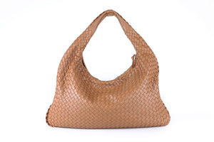 BOTTEGA VENETA BROWN HOBO MEDIUM LEATHER SHOULDER BAG