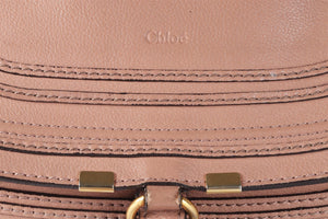 CHLOÉ NUDE MARCIE LARGE LEATHER TOTE BAG