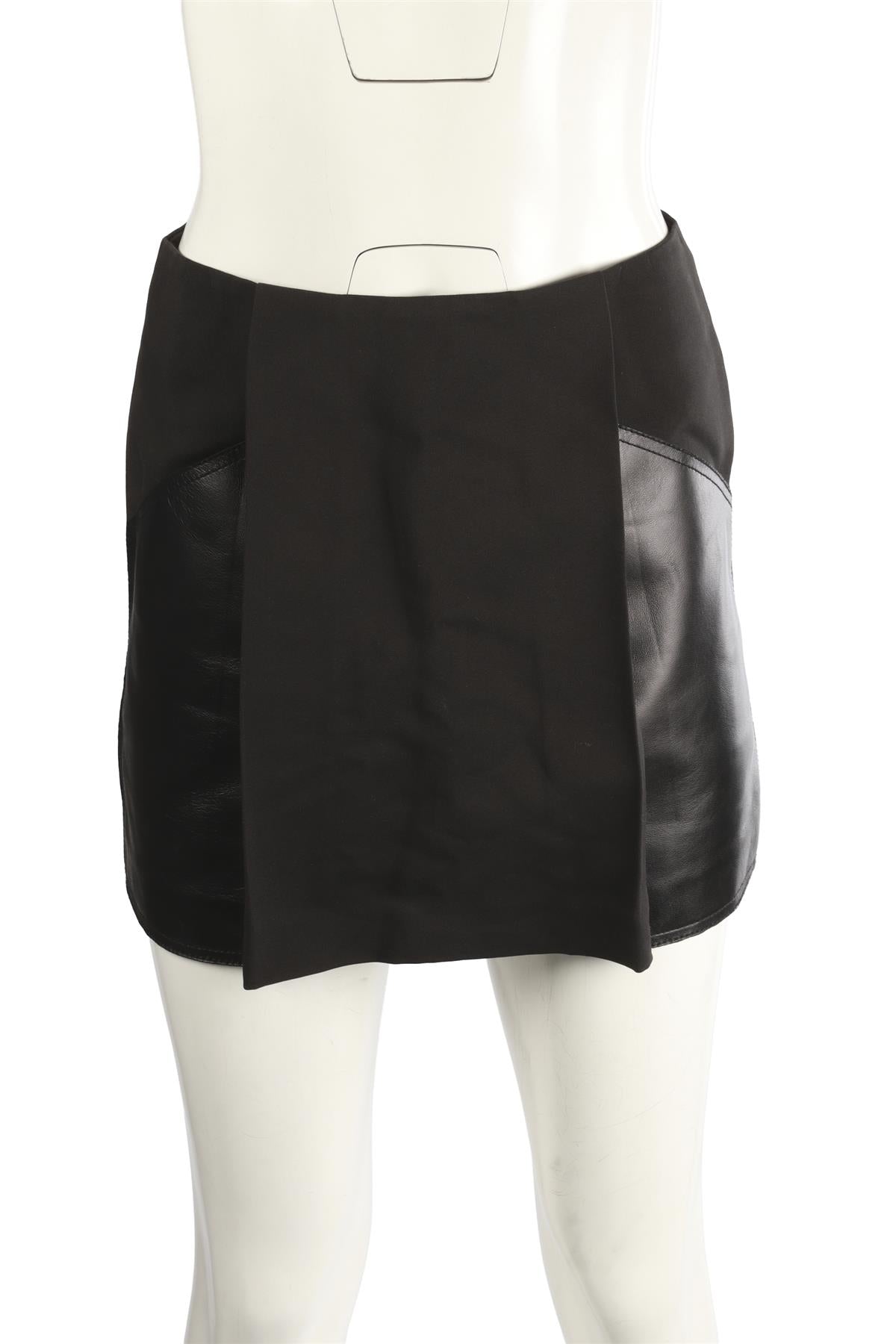 3.1 PHILLIP LIM BLACK COTTON MINI SKIRT US 0 UK 4