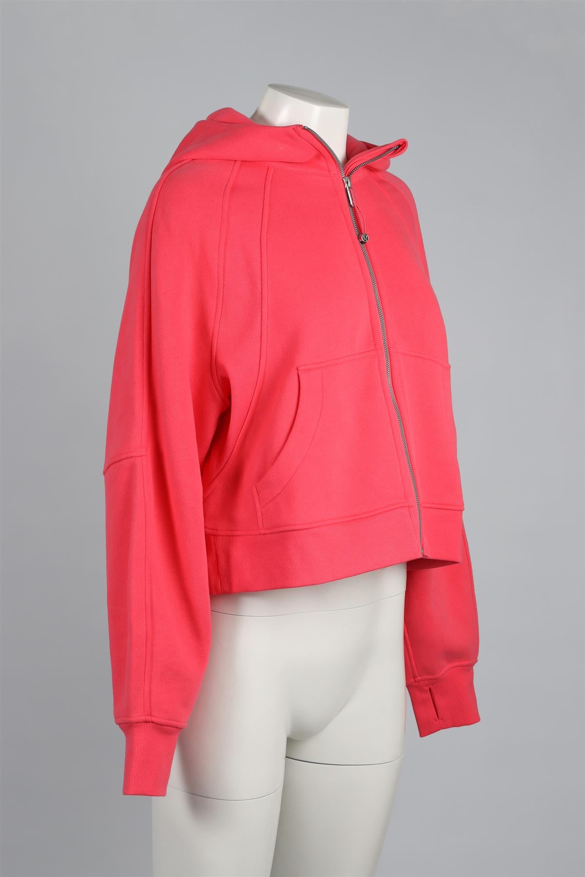 LULULEMON PINK COTTON BLEND HOODIE MEDIUM-LARGE