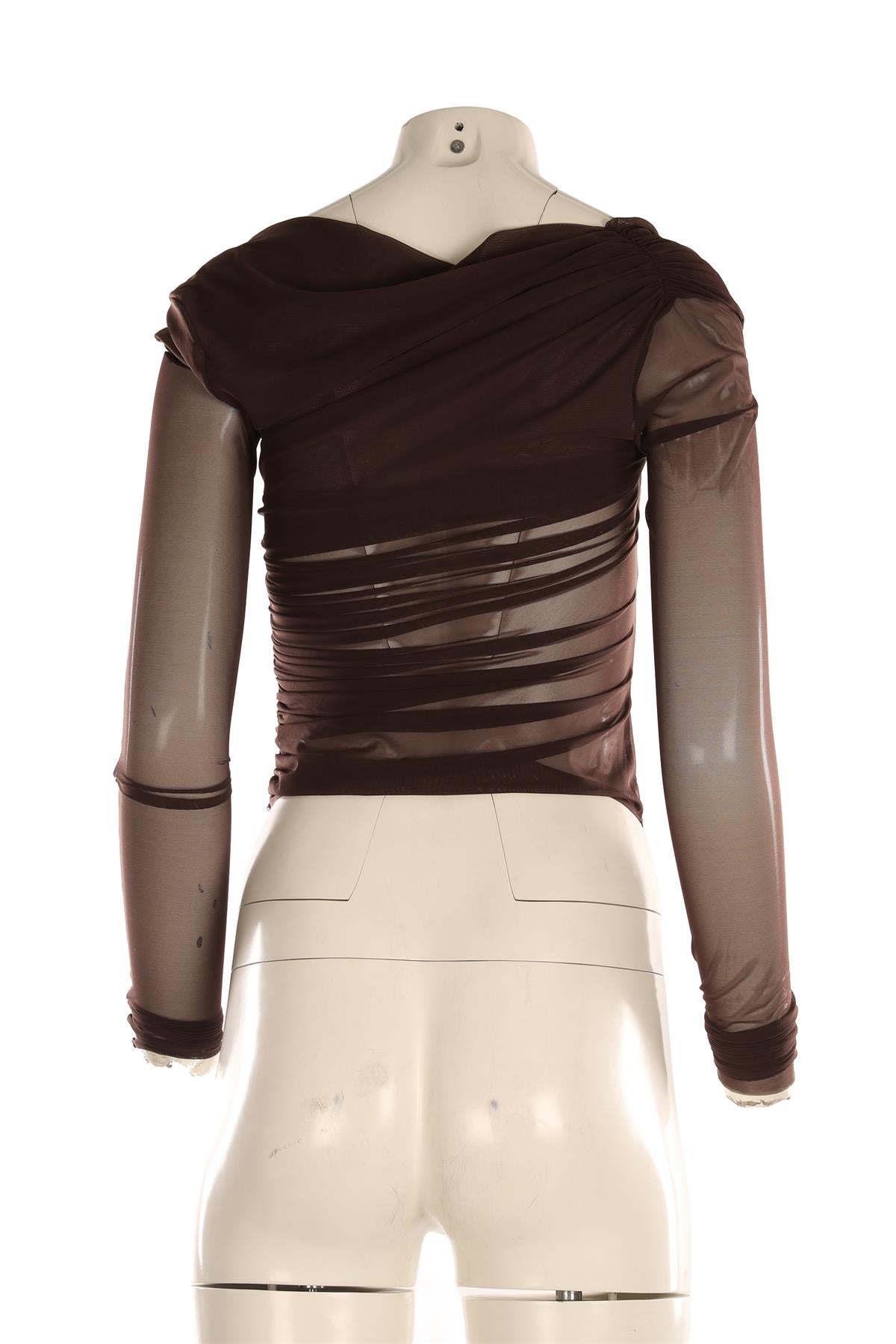 THE ANDAMANE BROWN MESH TOP IT 38 UK 6