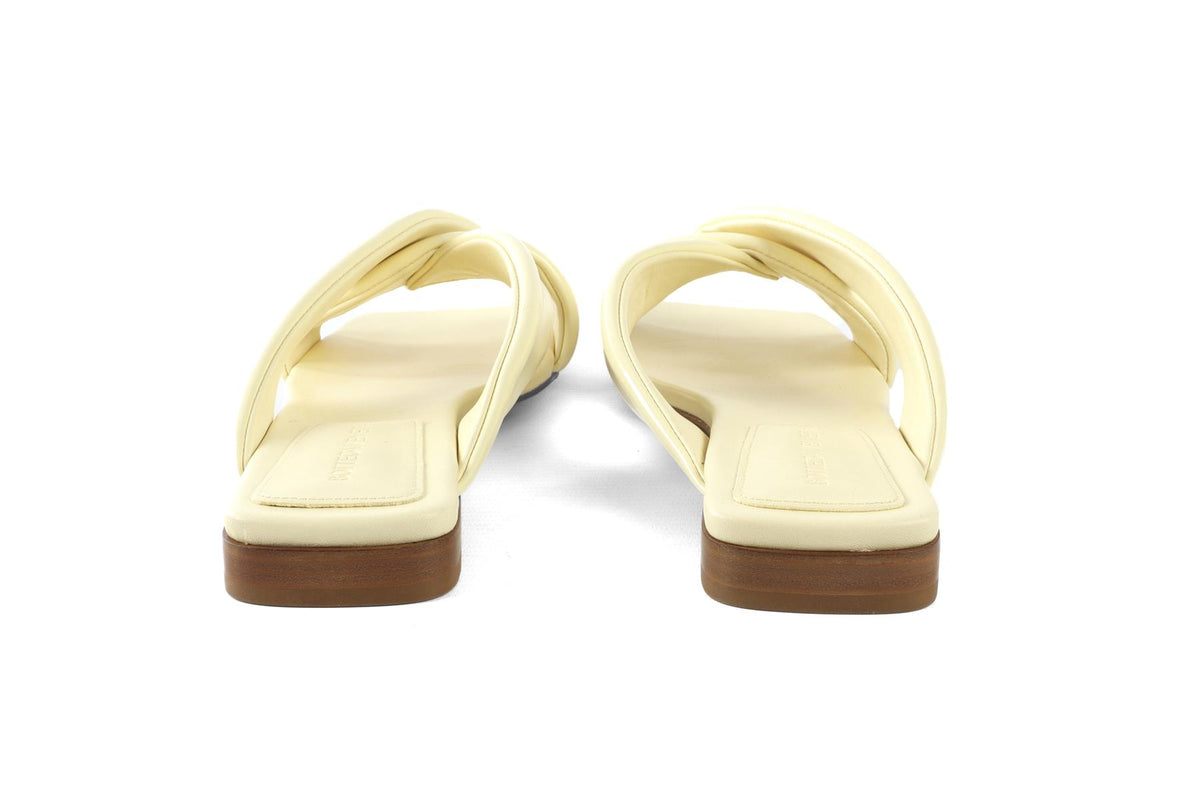 BOTTEGA VENETA YELLLOW CUSHION LUX LEATHER SANDALS EU 38 UK 5 US 8
