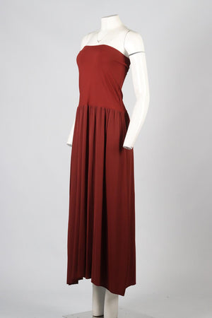 ERES STRAPLESS JERSEY MAXI DRESS LARGE-XLARGE