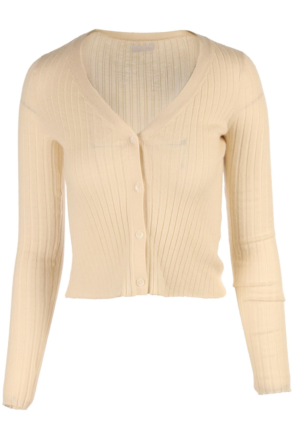 SABLYN CREAM CASHMERE CARDIGAN XSMALL
