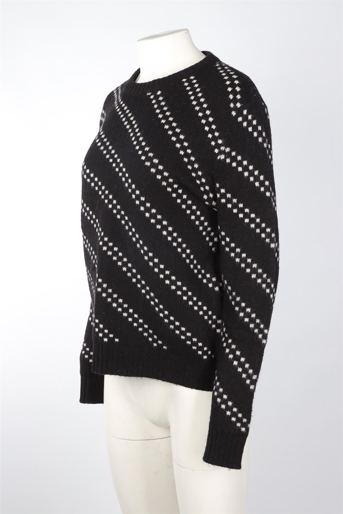 SAINT LAURENT BLACK WOOL SWEATER XLARGE