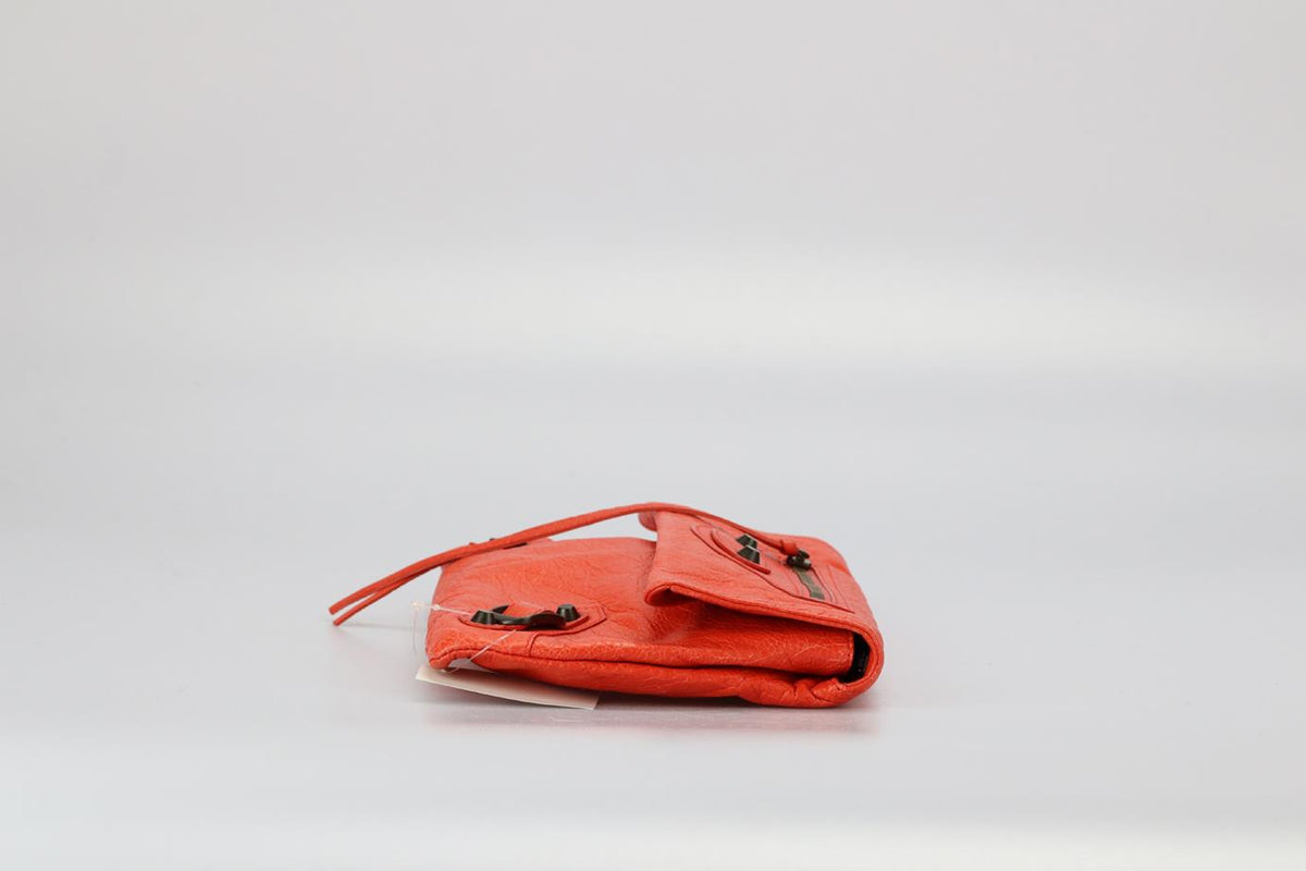 BALENCIAGA MOTORCROSS LEATHER CLUTCH