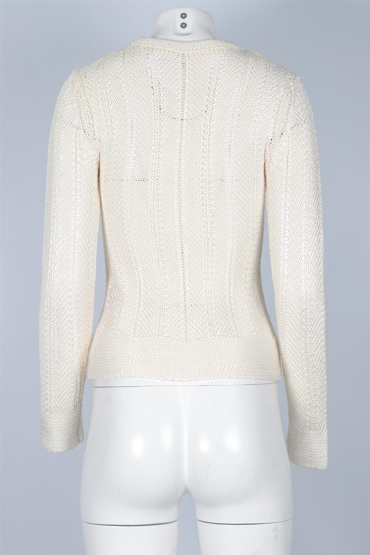 ZIMMERMANN CREAM CROCHET SWEATER UK 10