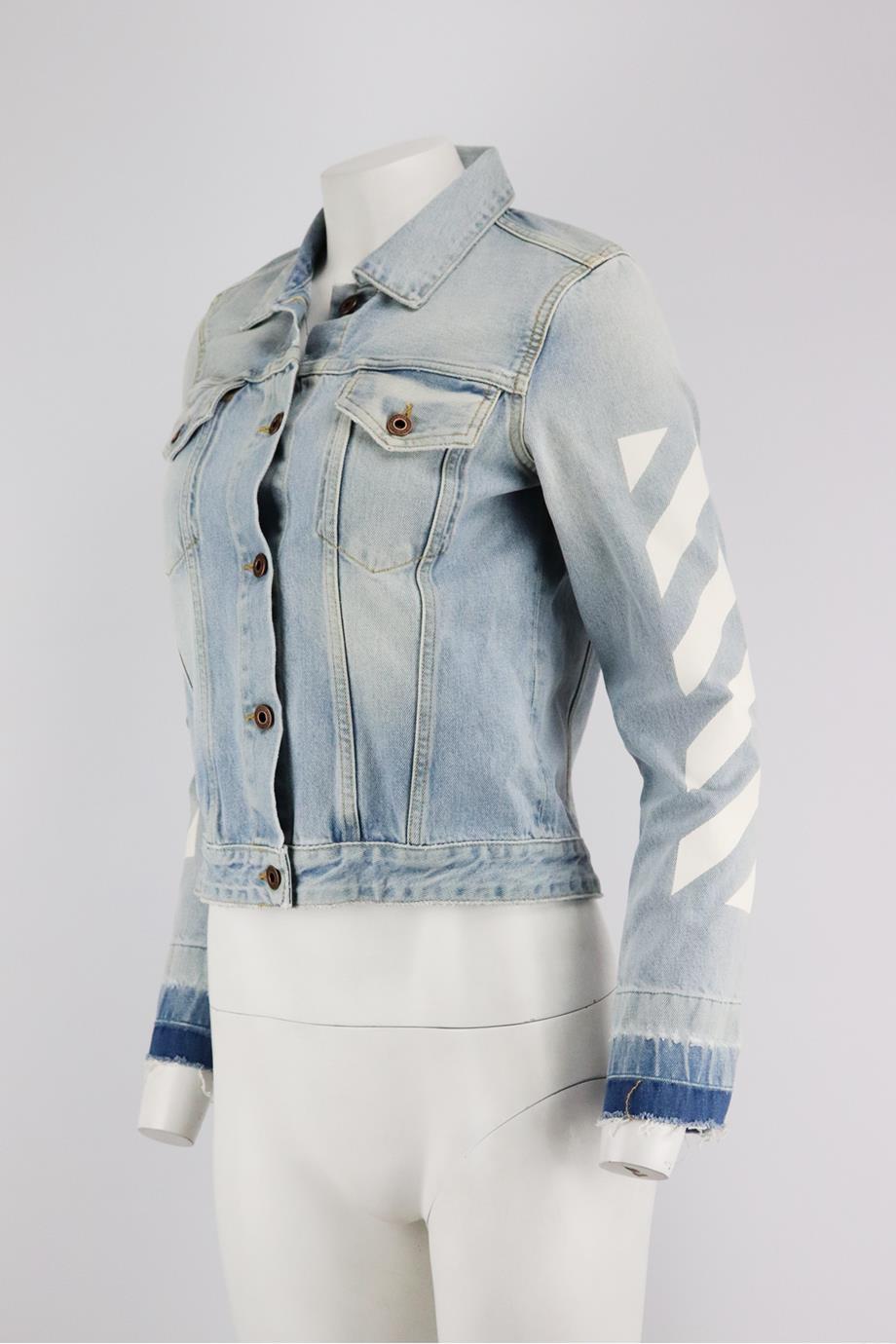 OFF-WHITE C/O VIRGIL ABLOH OMBRÉ DENIM JACKET IT 38 UK 6