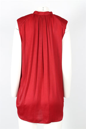 IRO RED SATIN TOP UK 6