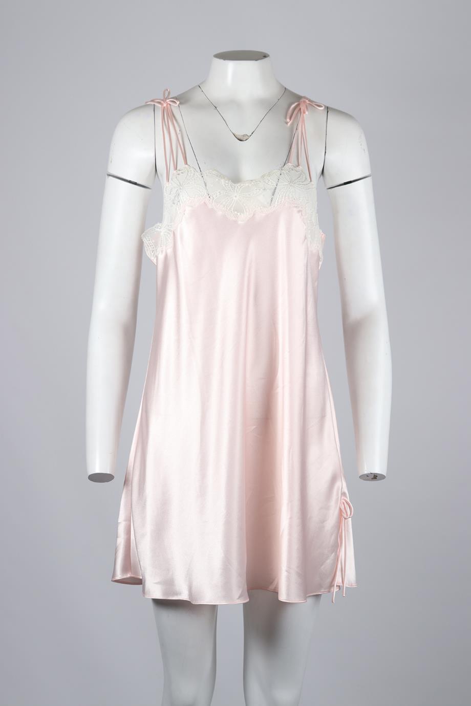 OSCAR DE LA RENTA LACE AND SATIN MINI DRESS LARGE
