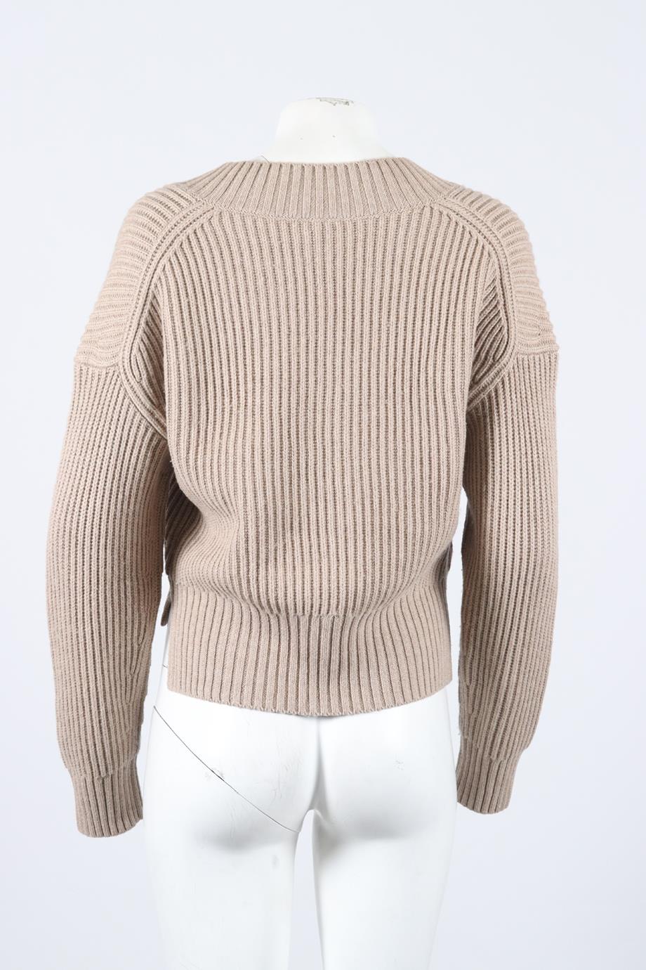 JOSEPH RIBBED WOOL AND CASHMERE BLEND SWEATER SMALL