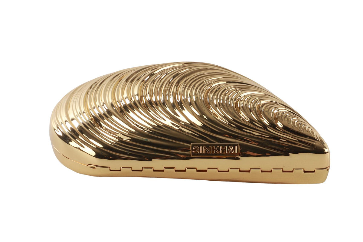 GOLD BRIDGET METAL CLUTCH