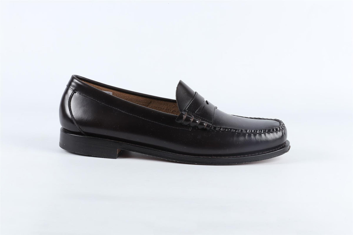 G.H. BASS BLACK MEN'S LEATHER LOAFERS UK 10.5 EU 44.5 US 11.5