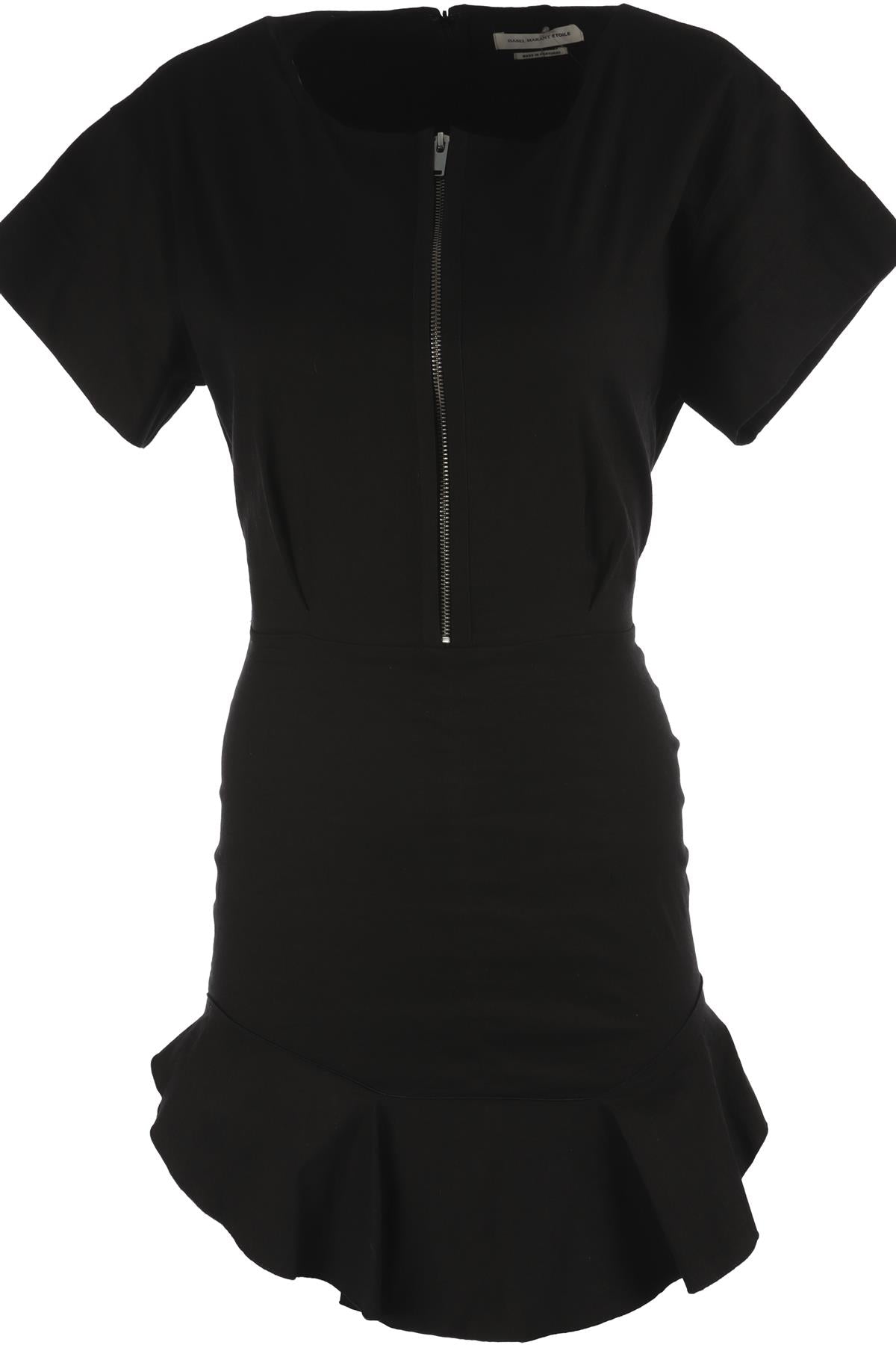 ISABEL MARANT ÉTOILE BLACK COTTON MINI DRESS FR 36 UK 8