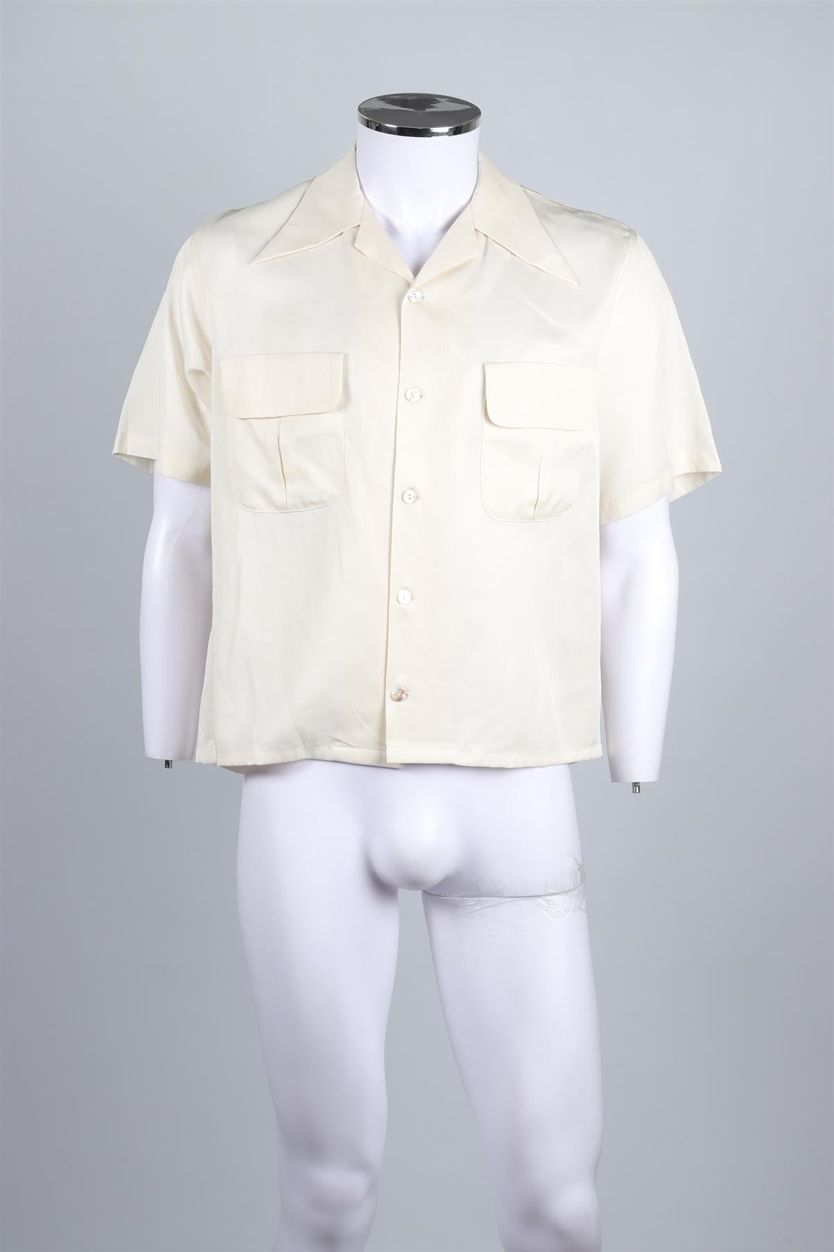 NO MAINTENANCE MEN'S CREAM TENCIL SHIRT SMALL