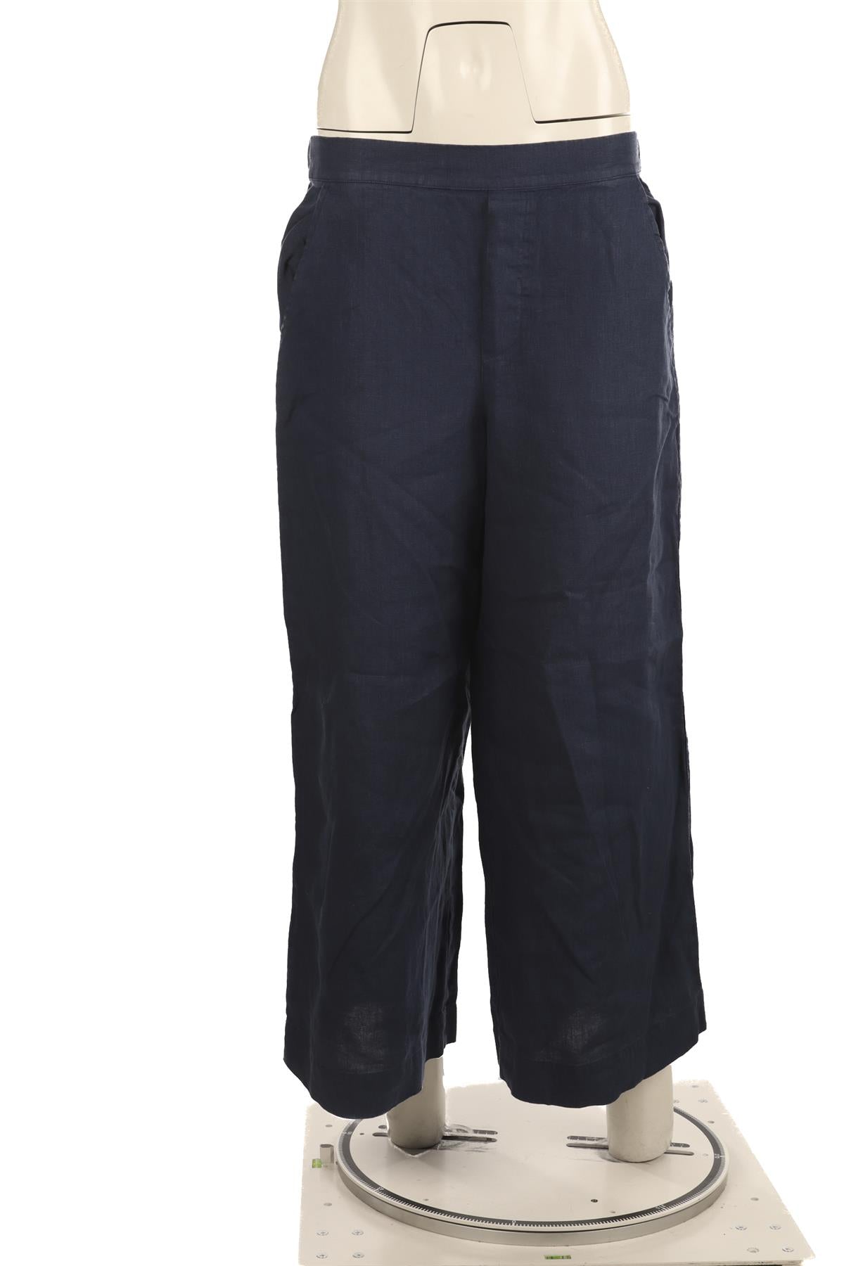 FRANK & EILEEN NAVY LINEN WIDE LEG PANTS SMALL