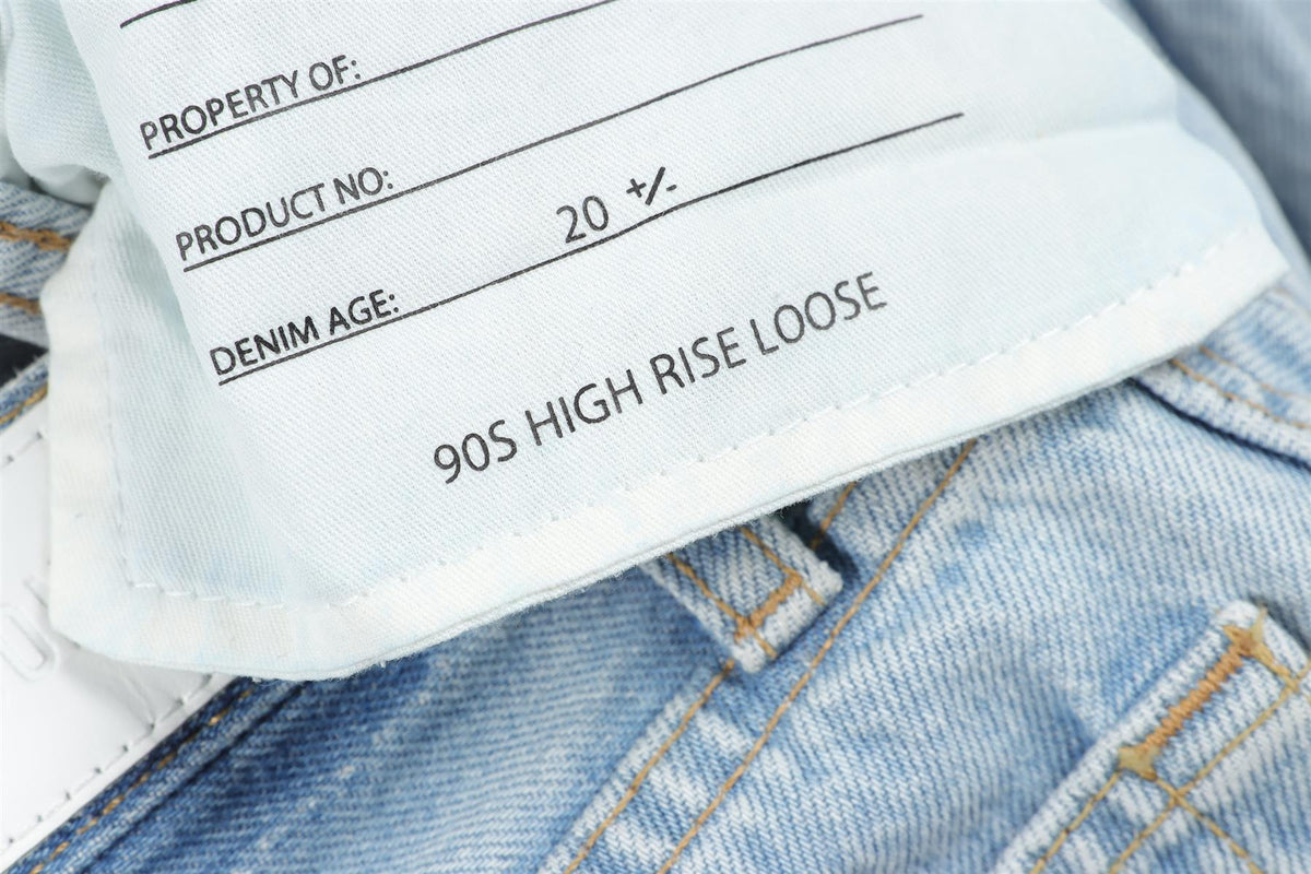 RE/DONE BLUE HIGH RISE STRAIGHT LEG JEANS W24 UK 6