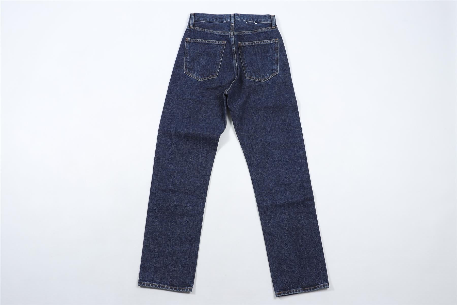 AGOLDE NAVY HIGH RISE WIDE LEG JEANS W24 UK 6