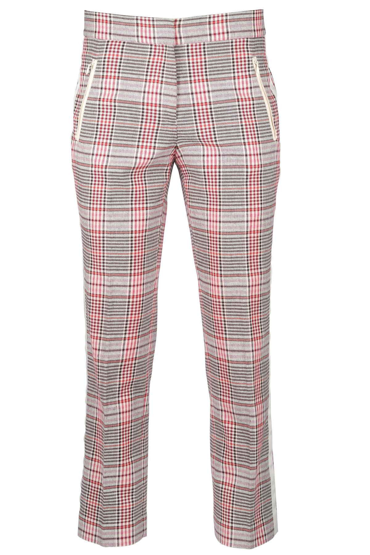 ME+EM PINK COTTON STRAIGHT LEG PANTS UK 10