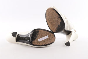 LOUIS VUITTON WHITE LEATHER SANDALS EU 41 UK 8 US 11