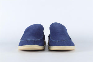 LORO PIANA BLUE MEN'S SUMMER WALK SUEDE LOAFERS EU 42 UK 8 US 9