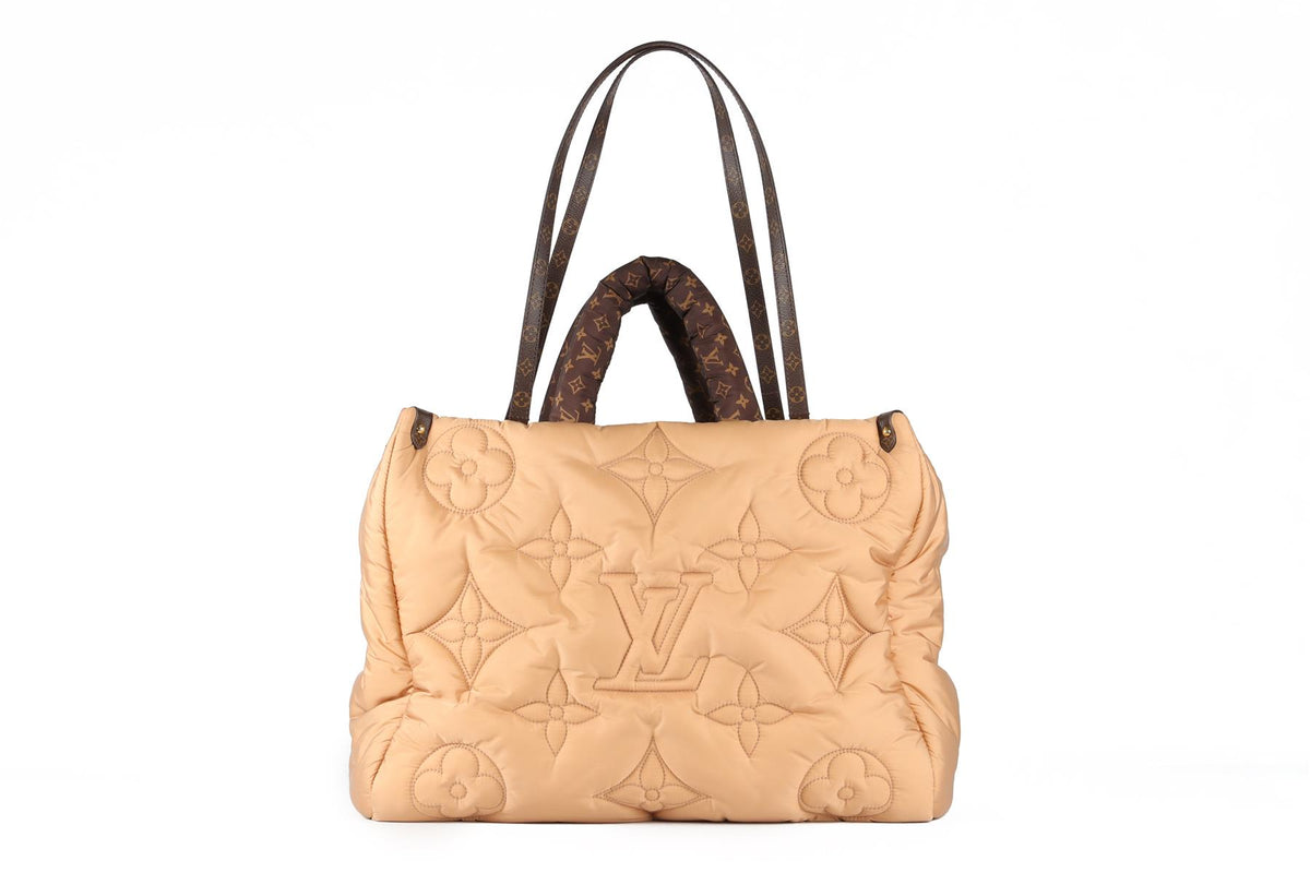 LOUIS VUITTON TAN 2021 ONTHEGO GM MONOGRAM NYLON TOTE BAG