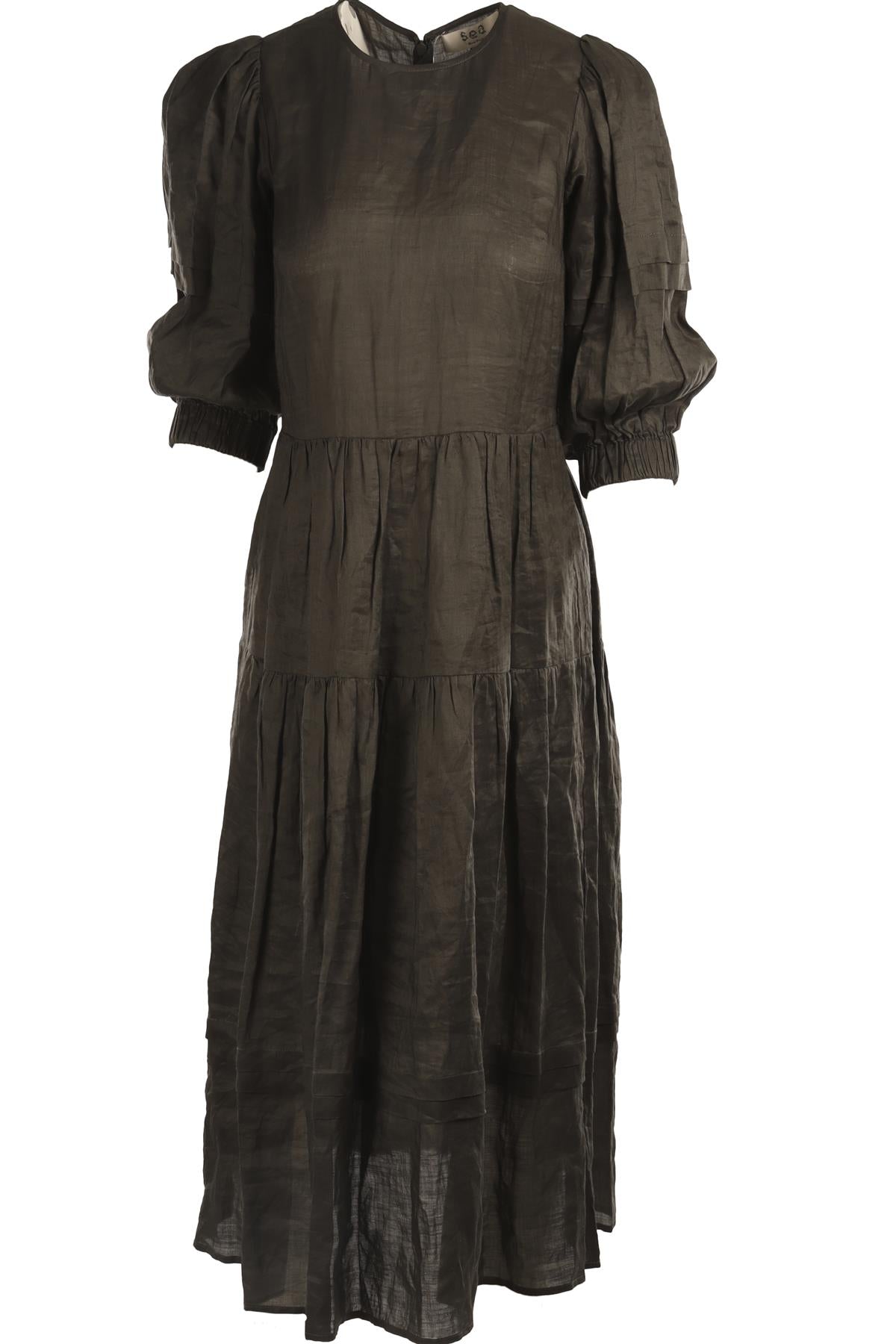SEA NEW YORK GREEN RAMIE MAXI DRESS US 0 UK 4