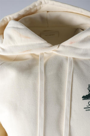 AIMÉ LEON DORE WHITE COTTON HOODIE SMALL