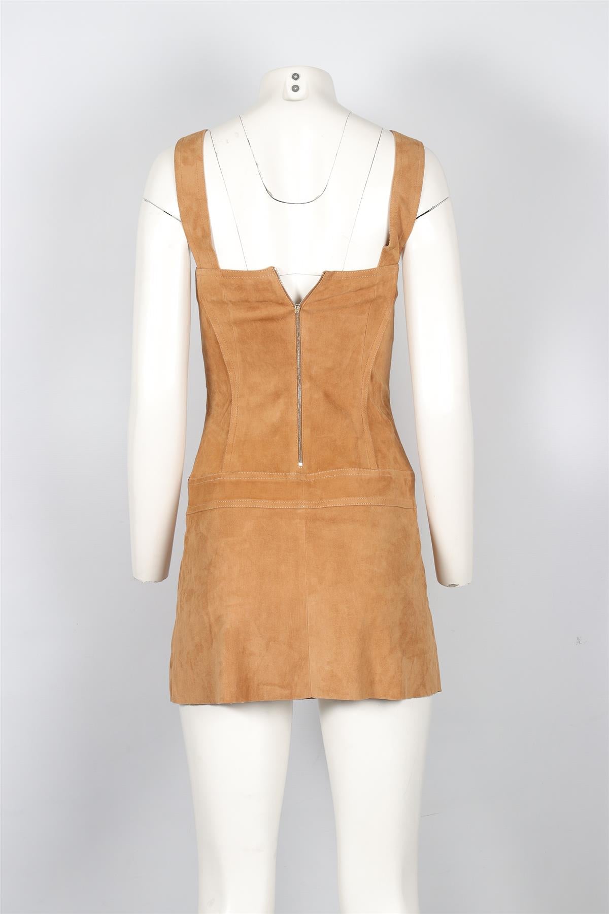 JITROIS TAN SUEDE MINI DRESS FR 34 UK 6