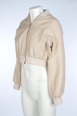 MAJE BEIGE COTTON JACKET FR 36 UK 8