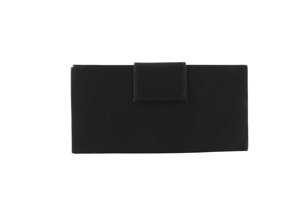GUY LAROCHE BLACK SATIN HANDBAG