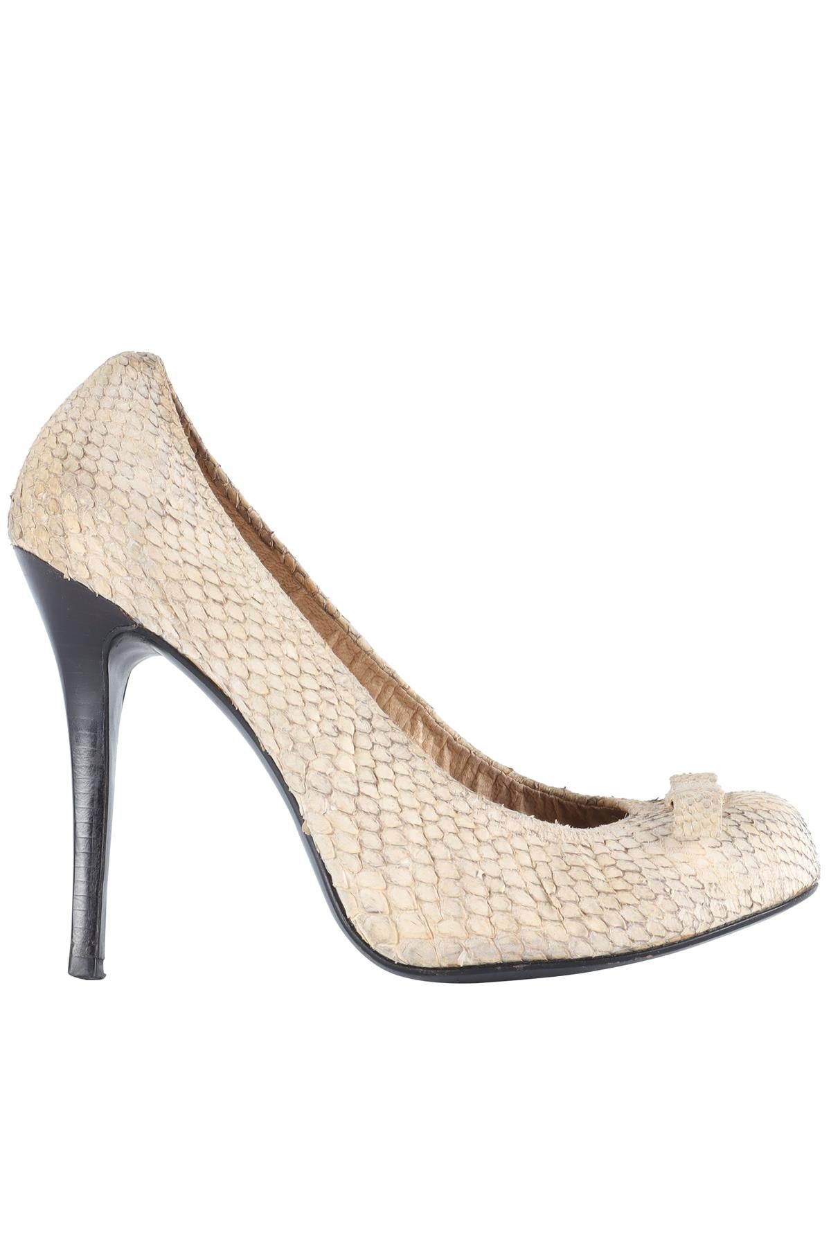 LANVIN BEIGE PYTHON PUMPS EU 39 UK 6