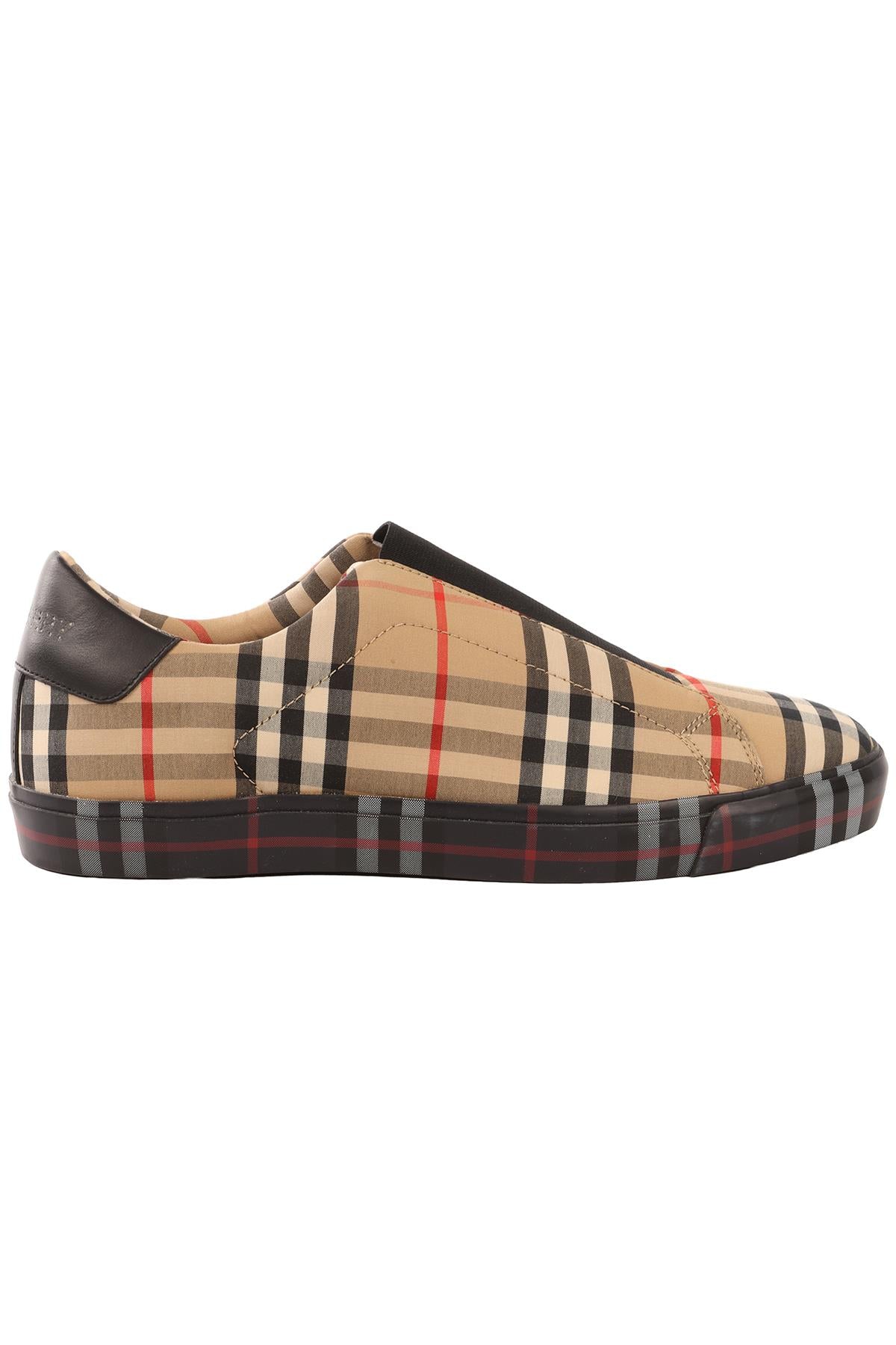 BURBERRY BEIGE MEN'S FABRIC SNEAKERS EU 41.5 UK 8.5 US 11.5