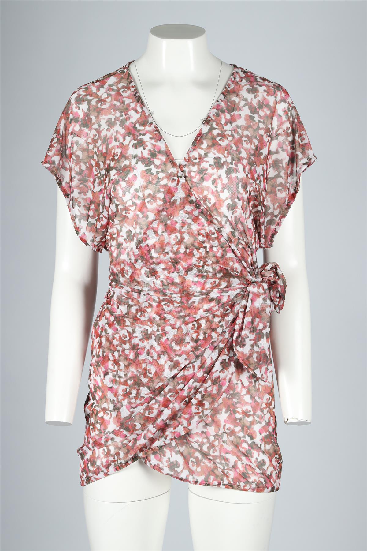 VIX PAULA HERMANNY MULTICOLOURED MESH MINI DRESS MEDIUM