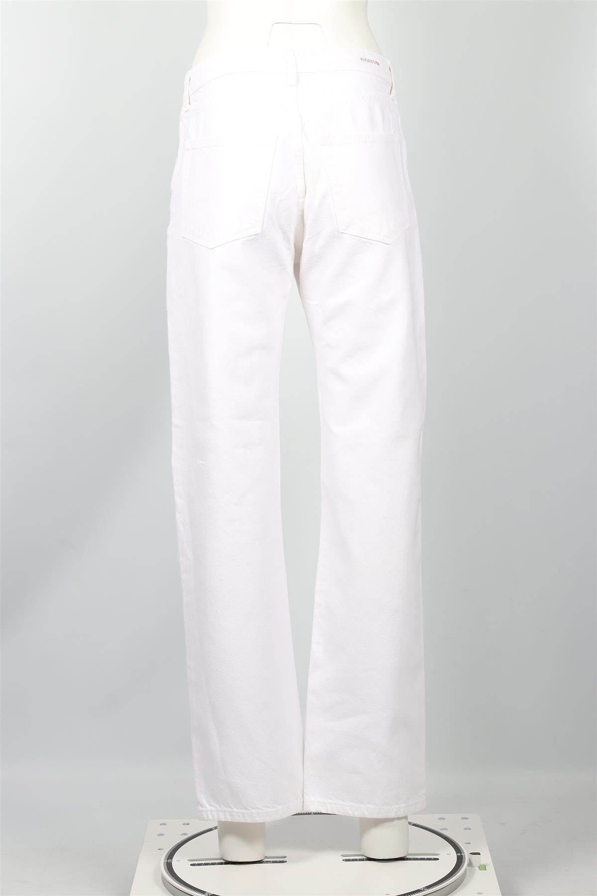 SABLYN WHITE HIGH RISE WIDE LEG JEANS W27 UK 8-10