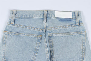 RE/DONE BLUE HIGH RISE STRAIGHT LEG JEANS W24 UK 6