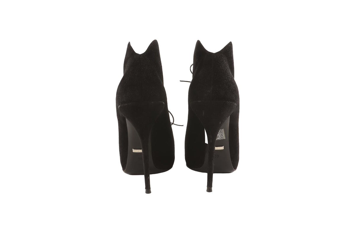 GUCCI BLACK SUEDE ANKLE BOOTS EU 38 UK 5 US 8