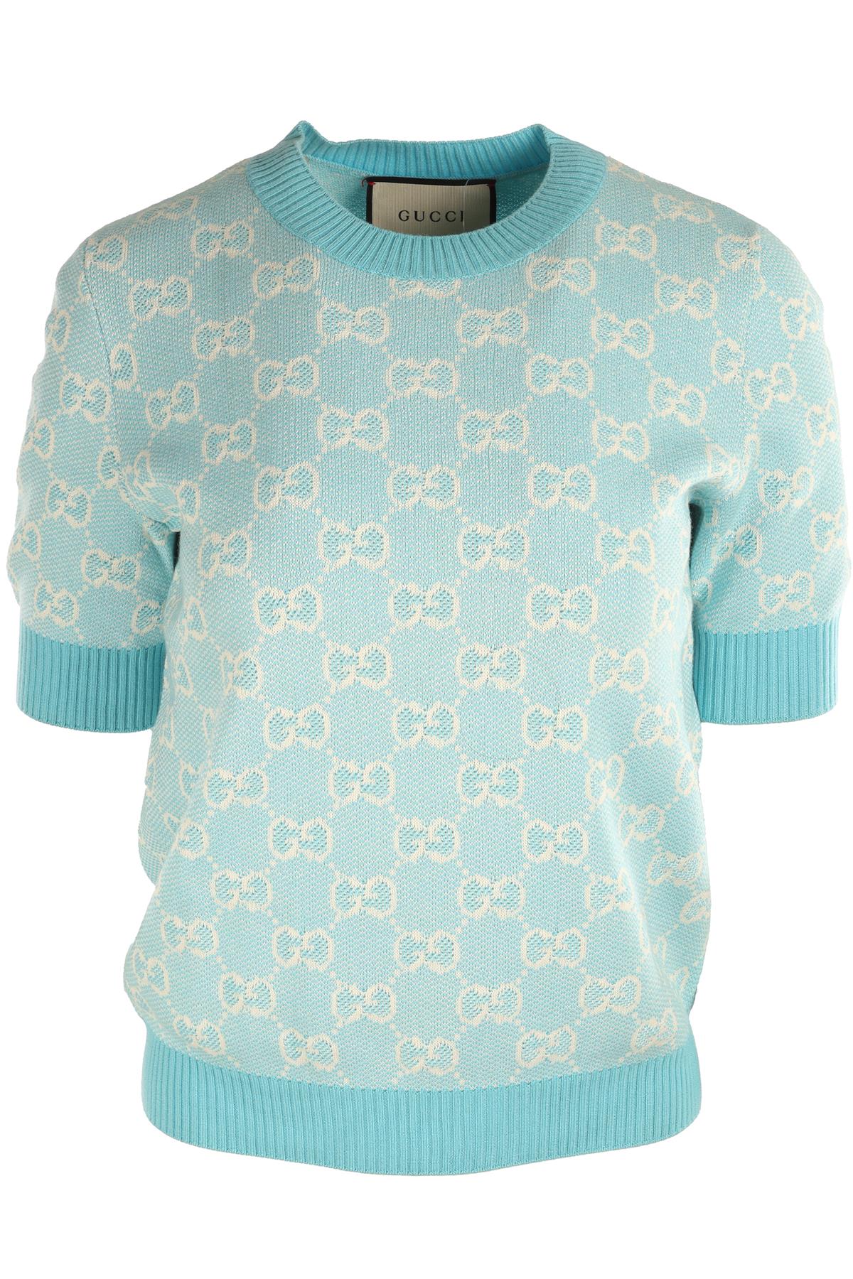 GUCCI BLUE GG WOOL SWEATER MEDIUM