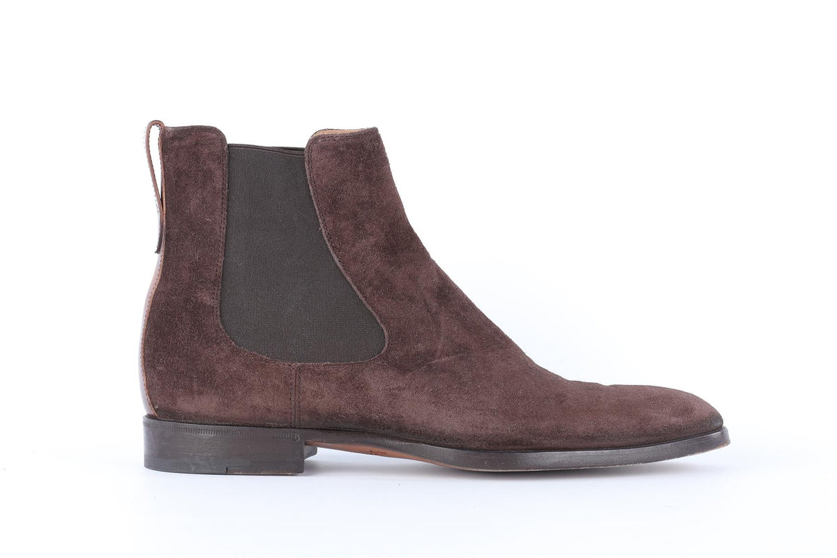 BERLUTI BROWN MEN'S SUEDE ANKLE BOOTS EU 42 UK 8 US 9